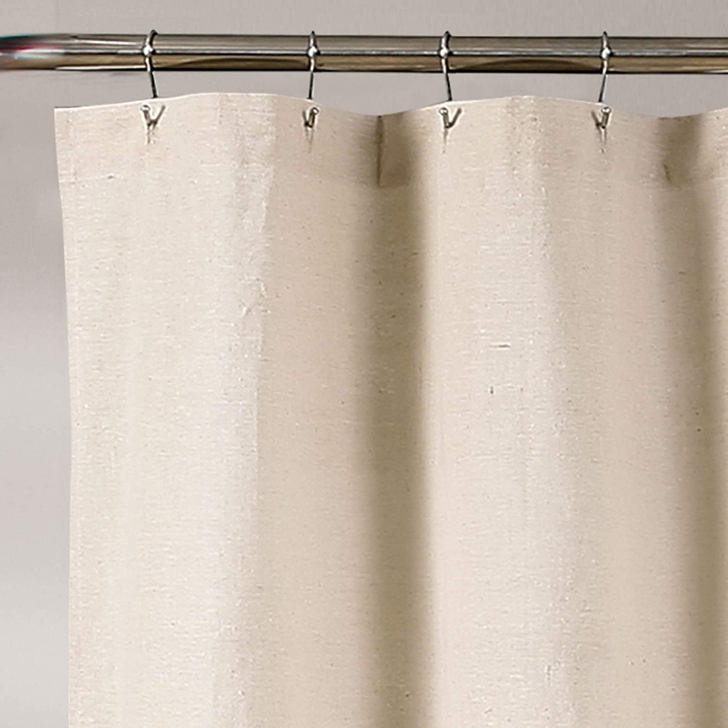 Lush Decor Button Shower Curtain, 72" X 72", Linen: Home & Kitchen