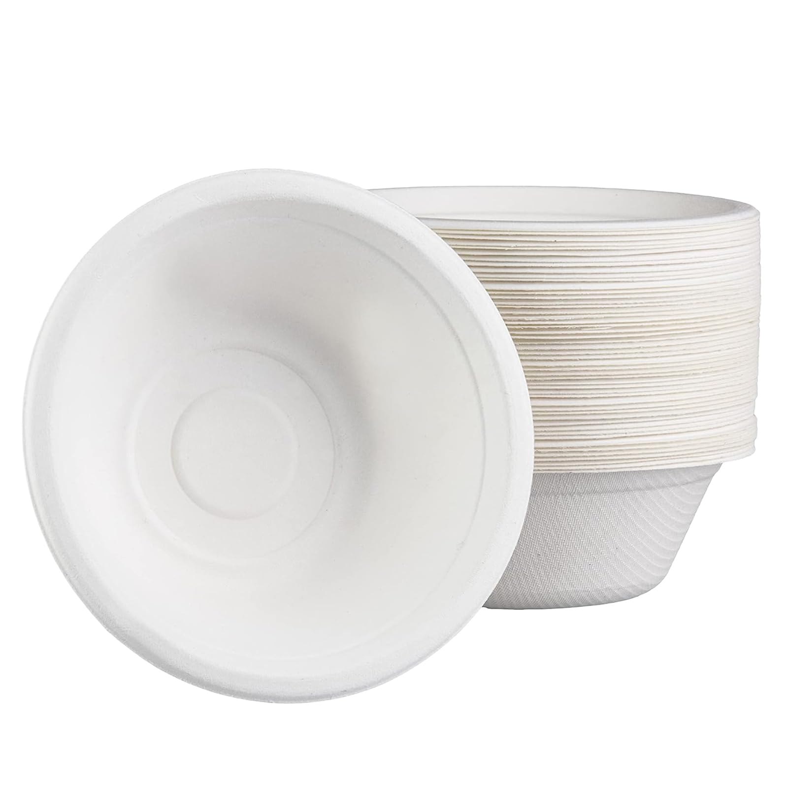 ATBEAMEN Strong Quality ECO Friendly Bowls Biodegradable Bowls 6inch White 50p