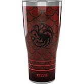 Tervis Traveler Game of Thrones - House of the Dragon - Scale Up Triple Insulated Tumbler Travel Cup Keeps Drinks Cold & Hot, 30oz, Stainless Steel