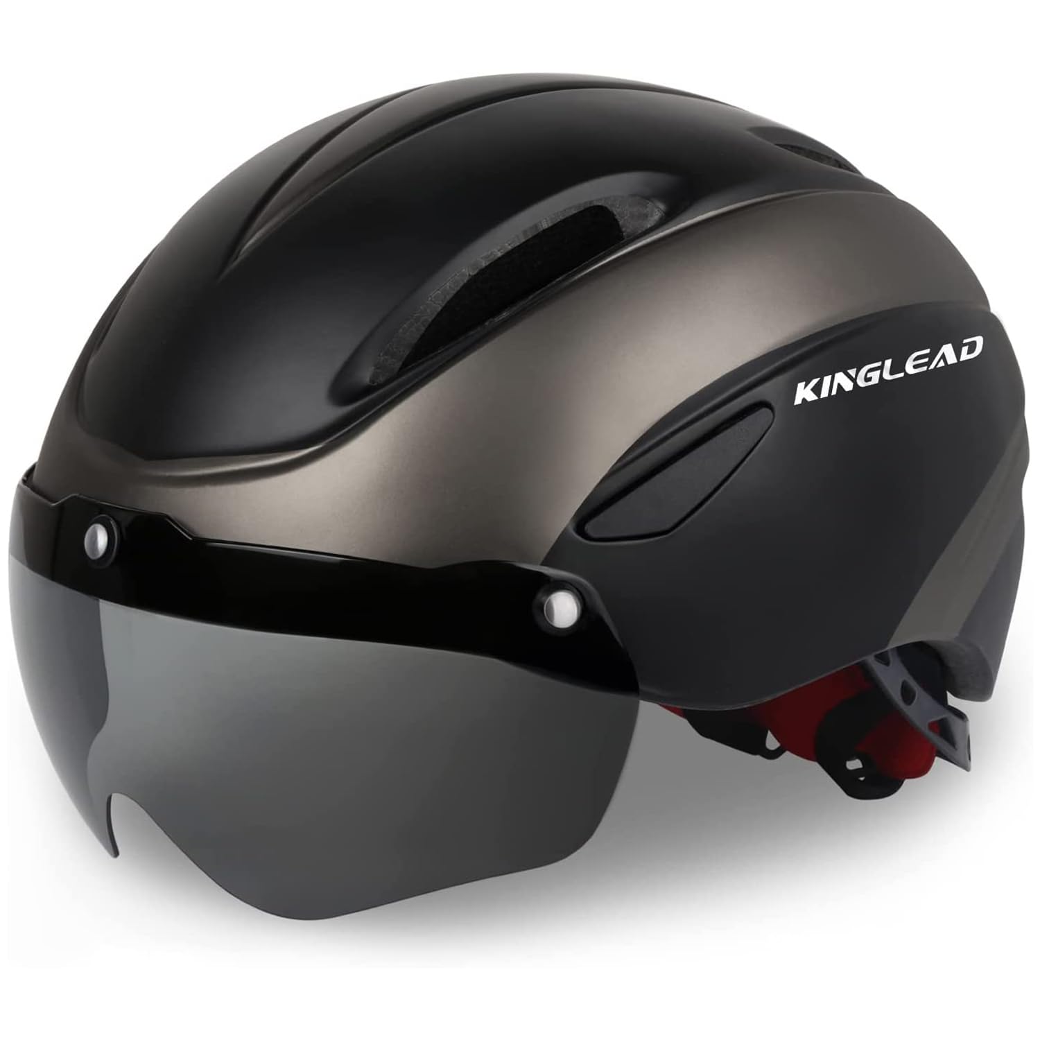 Fahrradhelm Herren Damen mit Abnehmbarem Magnetischem Visier, Ultraleichter Verstellbarer Bike Helm, Atmungsaktiver Radhelm für Erwachsene
