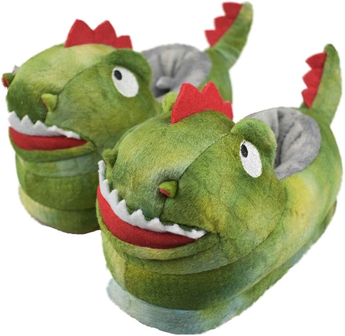Boys/Girls Dinosaur Bedroom House Slippers with Soft Memory Foam Sole