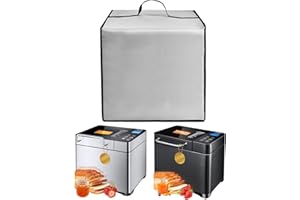 EIIJUGALOO Bread Maker Cover Bread Machine Lid Anti-static Heat-resistant Nylon Protector Case for KBS 17-in-1 Bread Maker-Dual Heaters Dough Maker/Pro Stainless Steel Bread Machine 2LB (Silver)