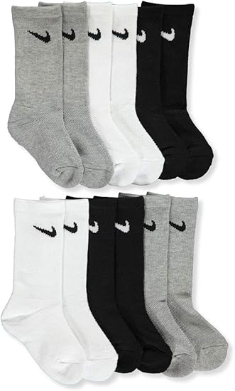 Amazon ナイキ ユニセックス キッズ 6足パック クルーソックス マルチ 4 5 ソックス 靴下 通販