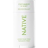 Native Deodorant Contains Naturally Derived Ingredients, 72 Hour Odor Control | Deodorant for Women and Men, Aluminum Free with Baking Soda, Coconut Oil and Shea Butter | Cucumber & Mint