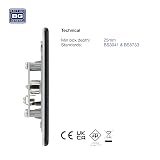 BG Electrical Matt Black Single Co-Axial Aerial Socket Screwless Flatplate TV view 4