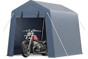 Carport 6x8FT Heavy Duty Carport w/Roll-up Windows,Car Canopy Portable Garage,Car Canopy w/UV Resistant Waterproof All-Season