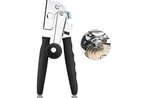 Beekfect Commercial Can Opener Manual, Stainless Steel Heavy Duty Handheld Can Ppener for Big Cans, Hand Crank Can Opener wit