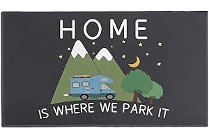 Zoeeya RV Door Mat Camping Door Mat Camper Accessories for Inside Camping Rug RV Welcome Mat Camper Decor Happy Camping Rug for Outside Camping Floor Mat Personalized Rugs 30"x17"