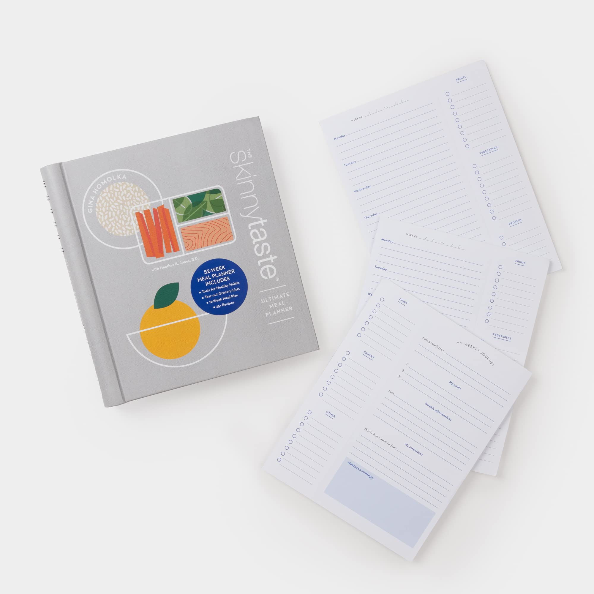 The Skinnytaste Ultimate Meal Planner: 52-Week Meal Planner with 35+ Recipes, a 12-Week Meal Plan, Tear-Out Grocery Lists, and Tools for Healthy Habits The Skinnytaste Ultimate Meal Planner: 52-Week Meal Planner with 35+ Recipes, a 12-Week Meal Plan, Tear-Out Grocery Lists, and Tools for Healthy Habits Hardcover