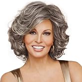 Embrace Wig Color R119G GRADIENT SMOKE - Raquel Welch Wigs Heat Friendly Synthetic Layered Feathered Bob Flipped Ends Women's Memory Cap II