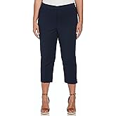 Rafaella Womens Plus Satin Twill Capri with Grommets