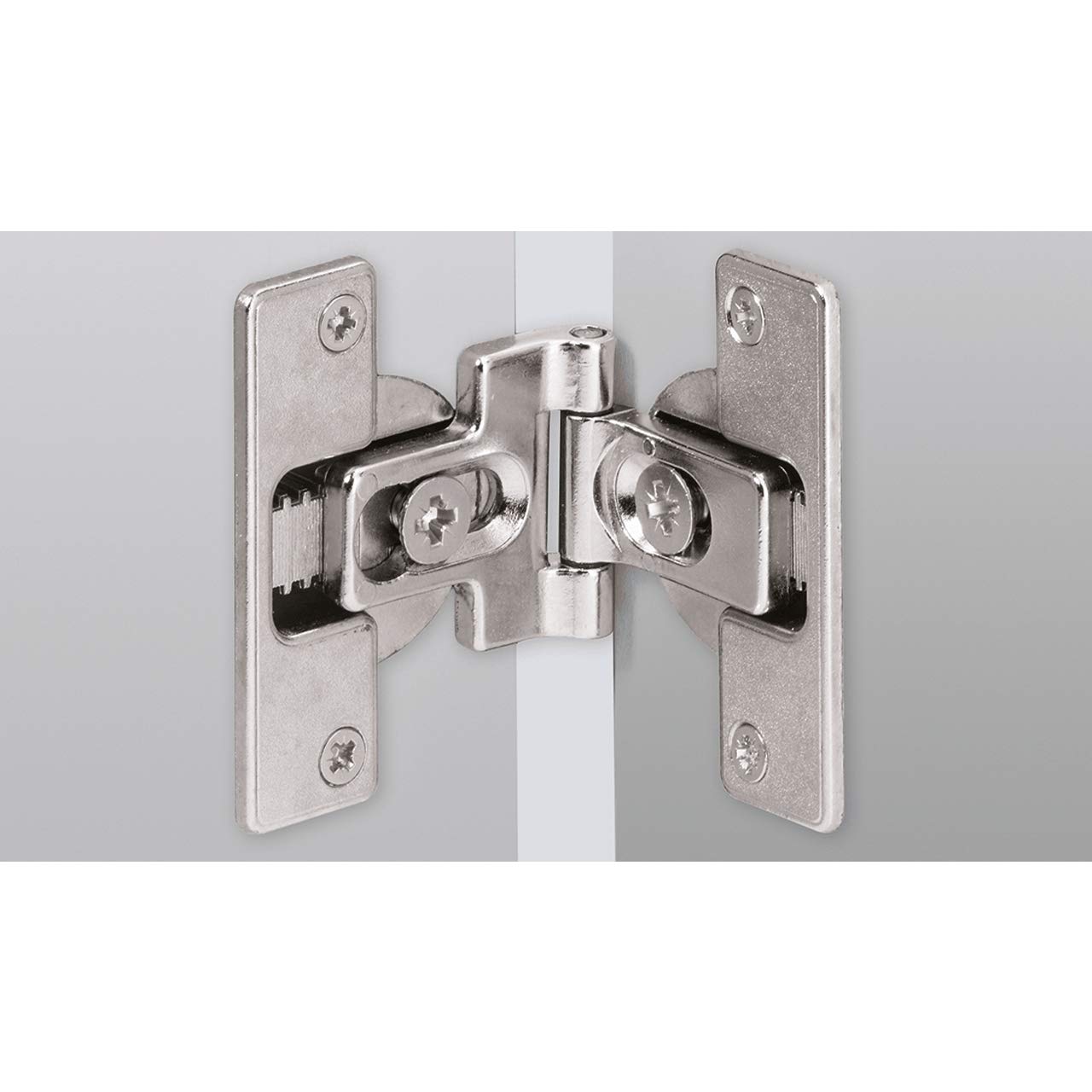 Hettich 46787 HFT Folding Door Hinges for Screwing 180° Die-cast Zinc Nickel-Plated