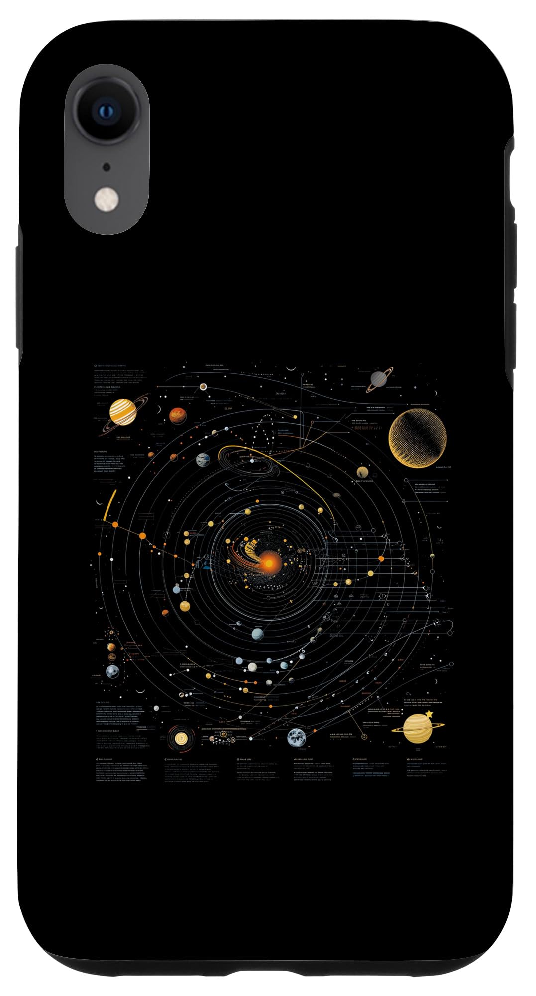 iPhone XR Solar System Infographic Poster Case
