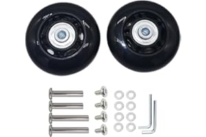 YONGXUAN Mute Wear-resistant Outher Diameter 2.5 inch Luggage Suitcase Replacement Wheels Kit Inline Outdoor Skate Replacement Wheels (2.5 in × 0.94 in)