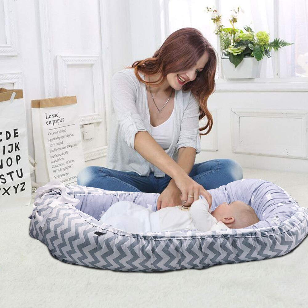 Babynest, Baby Lounger, 100% Cotton, Cosleeper, Baby Bassinet, Portable Bed, Travel Bed, Baby Snuggle Nest, Infant Lounger, Baby Pillow, Toddler Lounger: Baby