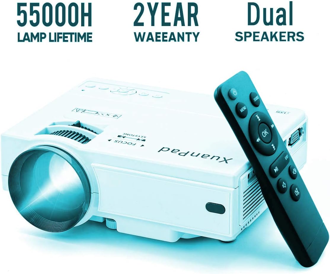 XuanPad Mini Projecteur Vidéoprojecteur Portable Retroprojecteur