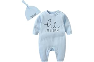 Personalized Newborn Baby Coming Home Outfit with Monogrammed Sleeper