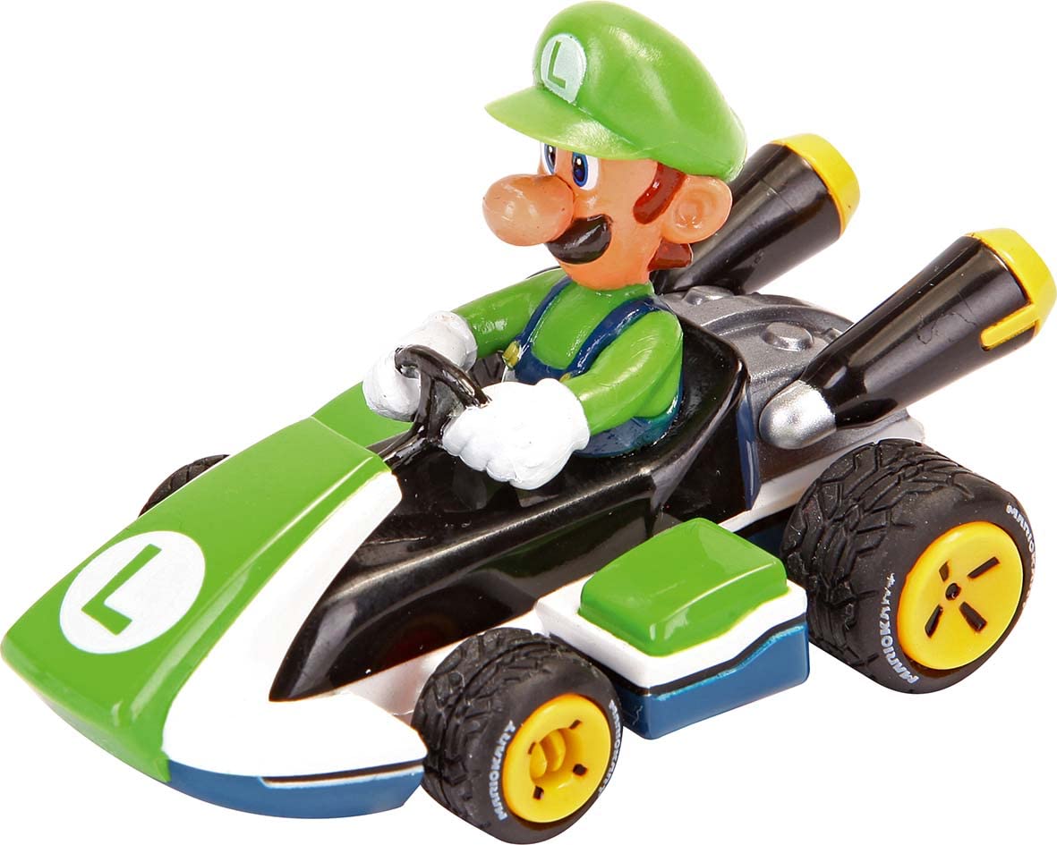 Pull & SPEED I Carrera | Mario Kart - 3Pack I Wind-up Car Racing Car I Pull and Speed Car with Pull-Back Motor I For Boys and Girls from 6 Years & Adults I Racetrack