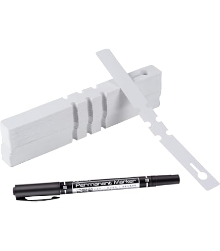 KINJOEK 1800 Pflanzenetiketten Aus PVC – Weiß, 20x2 Cm, Verstellbar & Beschreibbar