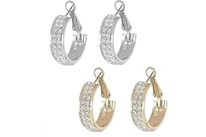 DEFUAUKE 2 Pairs Lymphatic Activity Hoop Earrings,Lymphatic Drainage Hoop Earrings,Lymphvity Therapy Earrings, Acupuncture Earrings,Earrings for Women