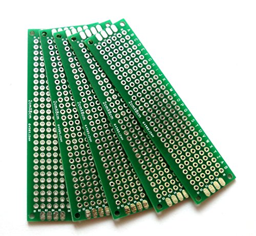 Penta Angel 10pcs Double-Side Prototype PCB Universal Printed Circuit Board Universal PCB Circuit Board (2x8cm)