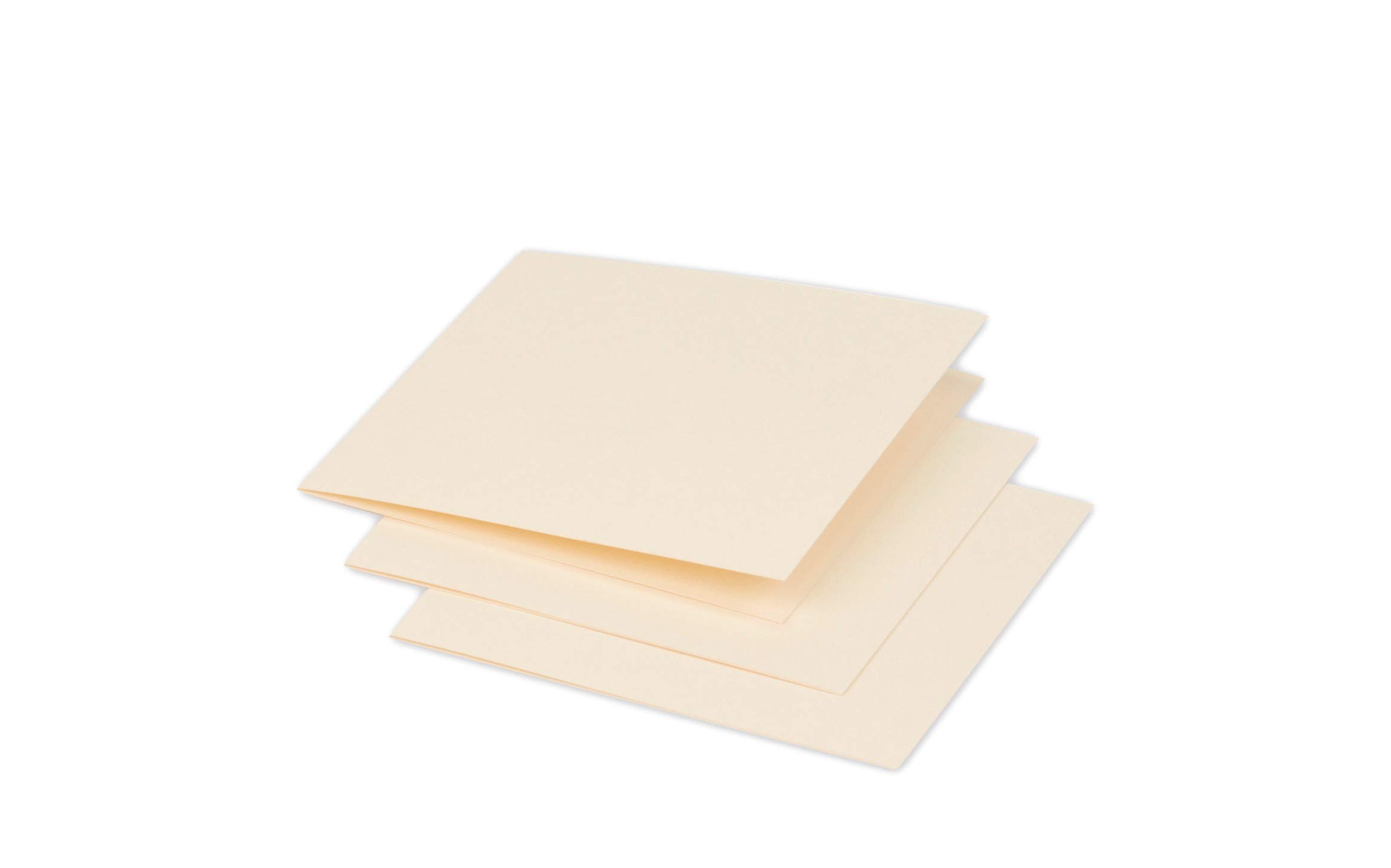 Clairefontaine 16117C Pack of 25 Double Cards Square (11.6x11.6cm) 210gsm Cream colour Invitation Correspondence Cardboard Pollen range Smooth Premium Paper — image 1