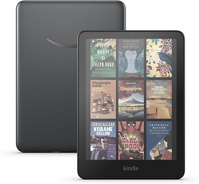 Kindle Colorsoft Signature Edition 32 GB (modello 2024), con schermo a colori, luce frontale a regolazione automatica, ricarica wireless e lunga durata della batteria (nero metallizzato)