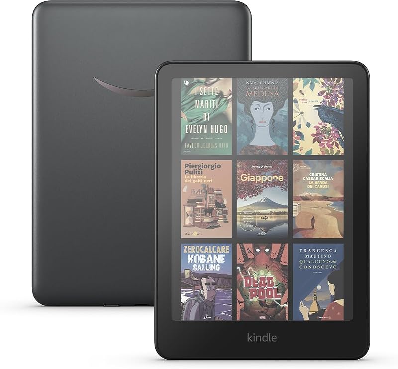 Kindle Colorsoft Signature Edition 32 GB (modello 2024), con schermo a colori, luce frontale a regolazione automatica, ricarica wireless e lunga durata della batteria (nero metallizzato)