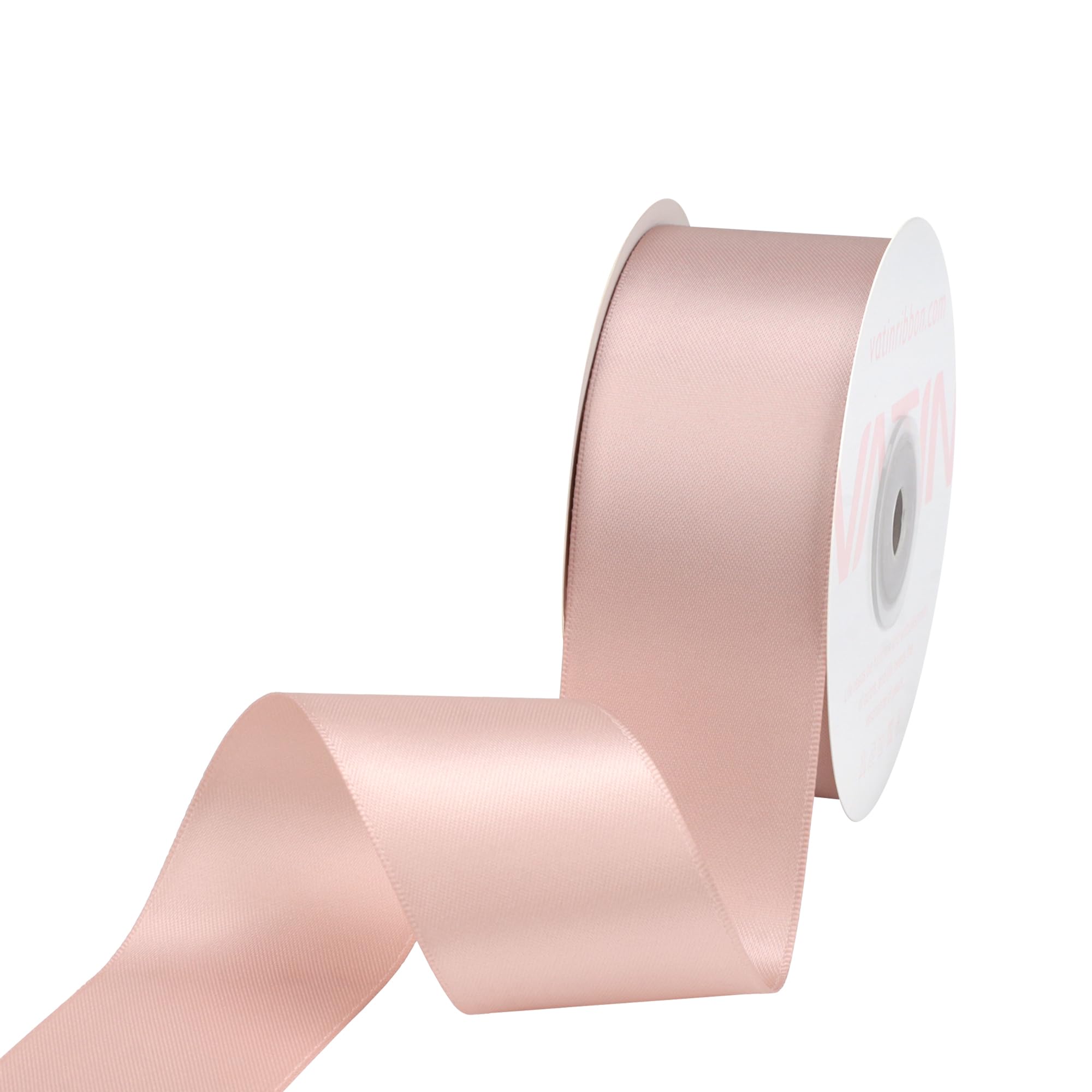 VATIN 38mm Wide Double Faced Polyester Antique Mauve Satin Ribbon Continuous Ribbon- 23 Metre, Perfect for Wedding, Gift Wrapping, Bow Making & Other Projects