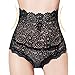 Eve's Temptation Corey High-Waisted Panties Slimming Floral Stretchy Lace Sexy Lingerie Underwear for Women Black Large