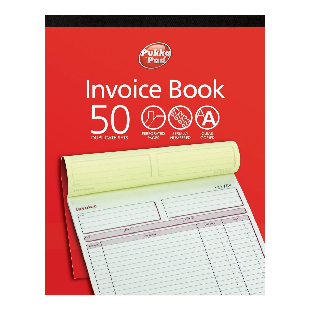 1x Pukka Pad A4 (214x273mm) 50 Set Duplicate Invoice Book With Carbon DU8142 Single Book