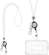Vicloon Victorini Crystal Transparent Card Holder with Lanyard Set White