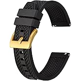 BISONSTRAP Watch Bands for Men, High Performance Fluororubber Watch Strap with Quick Release,18mm 20mm 22mm