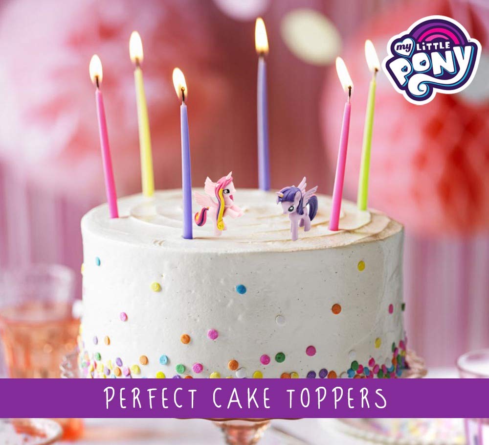 Kids Corner Productions - My Little Pony Party Bag Set of 12 Mini Figures, Cute Figures of Pinky Pie, Rainbow Dash, Rarity with Spike and many more Magic Figures