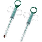 2 Pcs Pet Pill Plunger Popper for Small Cats Dogs | Shooter Pet Piller Soft Tip Tablet Syringe Pusher Animal Medicine Feeder for Feeding Accessories