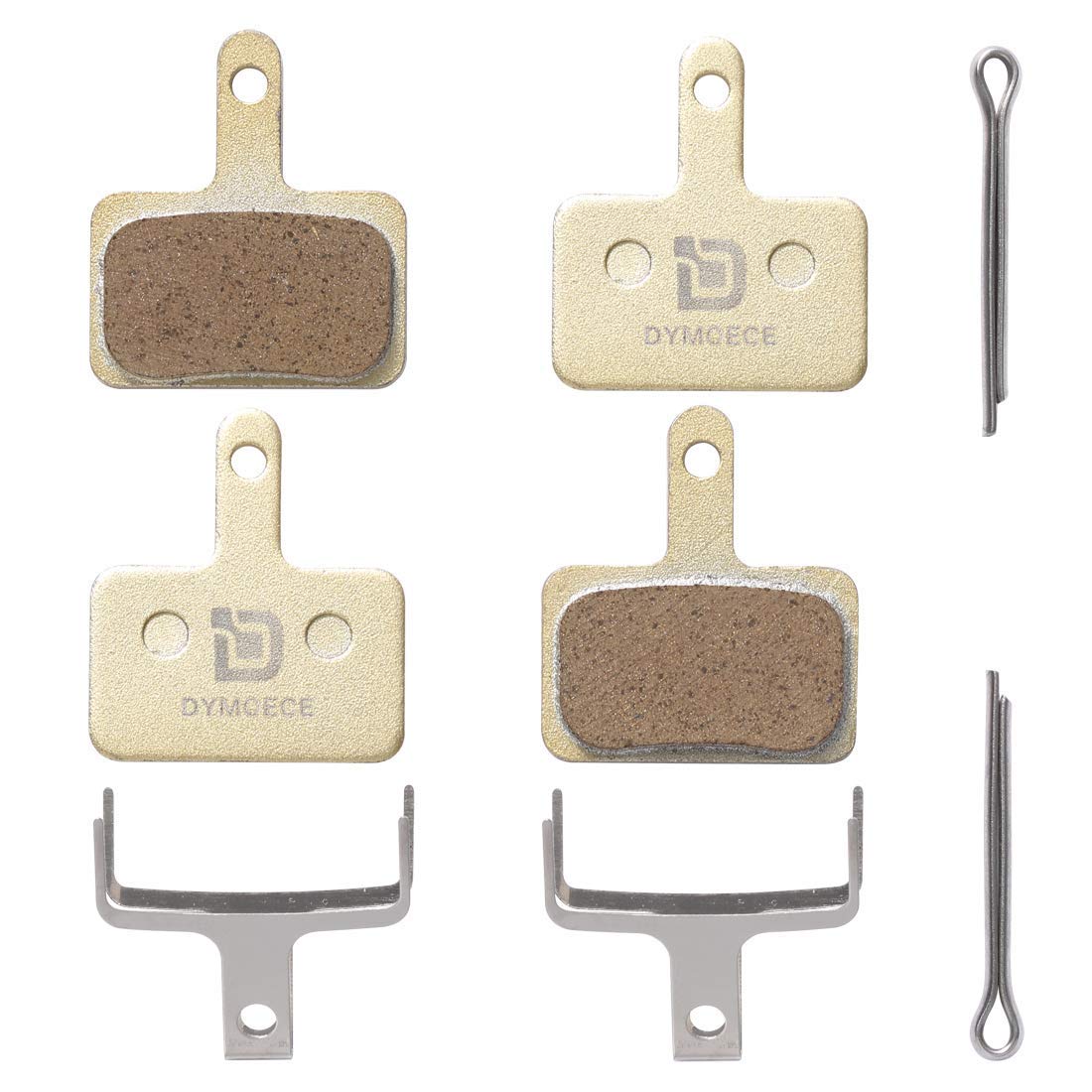 Dymoece 2 Pairs Bicycle Brake Pads for Shimano B01S B03S Deore Tektro TRP (Resin, Semi Metal, Metal) SCP-S