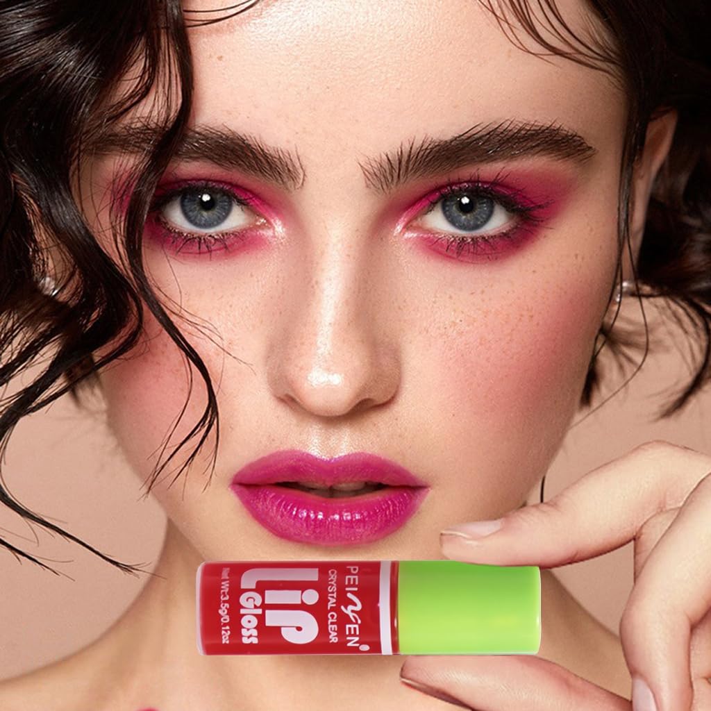 Yasovigi 6 Colors Lip Oil Lip Stain, Watery Lip Oil Lip Tint Stain Set, Liquid Lipstick Lip Gloss Moisturizing, Multi-use Lip and Cheek Tint, Non-Sticky, High Pigment (Type A)