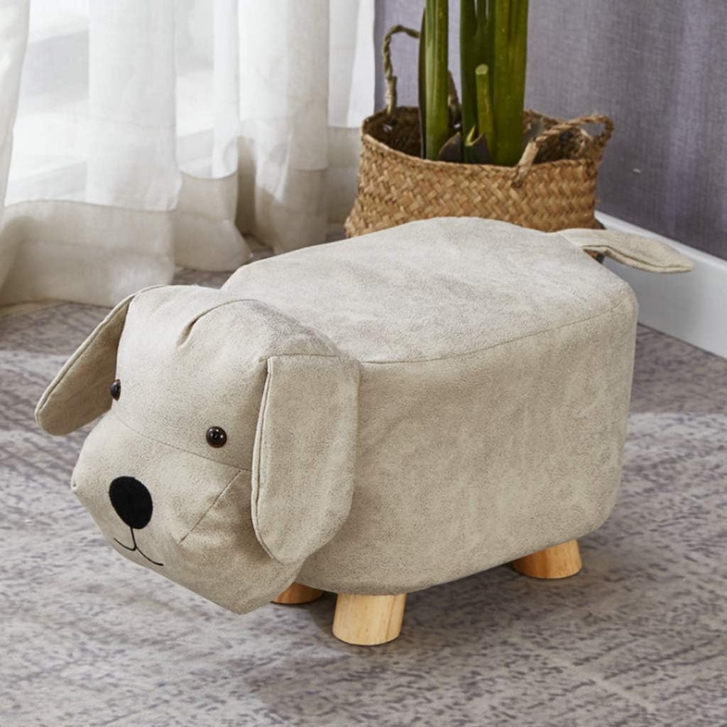 Zcyg Footstool Animal Cute Footstool for Kids Adults Antislip Padded Seat Bedroom Living Room