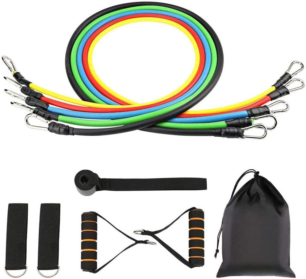 Ulogu 11pcs Exercise Resistance Bands Set Men Women Fitness Workout Stretch Bands