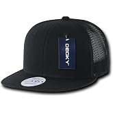 DECKY 6 Panel Flat Bill Trucker Cap