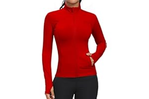 GYM RAINBOW Workout Jackets for Women, Full Zip Slim Fit Lightweight Athletic Running Sports Track Jacket with Pockets