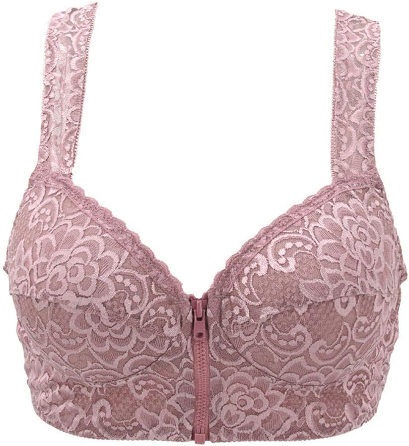 Bras for Women Plus Size Massage Front Zip Wire-Free Supportive Sleep Adjustable Underwear