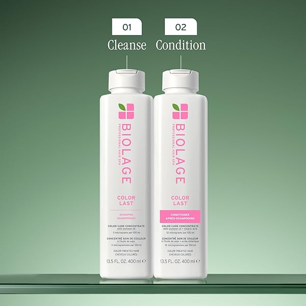 BIOLAGE COLOR LAST SHAMPOO – FOR COLOR-TREATED HAIR, NOURISHES, STRENGTHENS, HYDRATES, SOYBEAN OIL & STEARIC ACID, PARABEN & MINERAL OIL-FREE, VEGAN, 13.5 FL OZ, PACKAGING MAY VARY