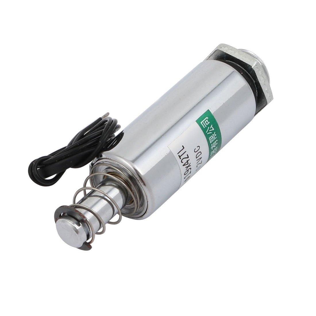Sourcingmap DC 12V Push Type Tubular Linear DC Solenoid Electromagnet Magnet XRN-19/42TL