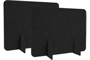 Cabilock 2Pcs Black Felt Desk Dividers 30X40Cm Acoustic Privacy Panels Noise Reducing Desktop Partition for