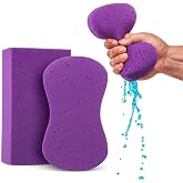 Multi-Purpose Sponges for Cleaning - Purple 2 Pack, Large Sponges for Car Washing, Tile &amp; Grout, All Purpose Cleaning