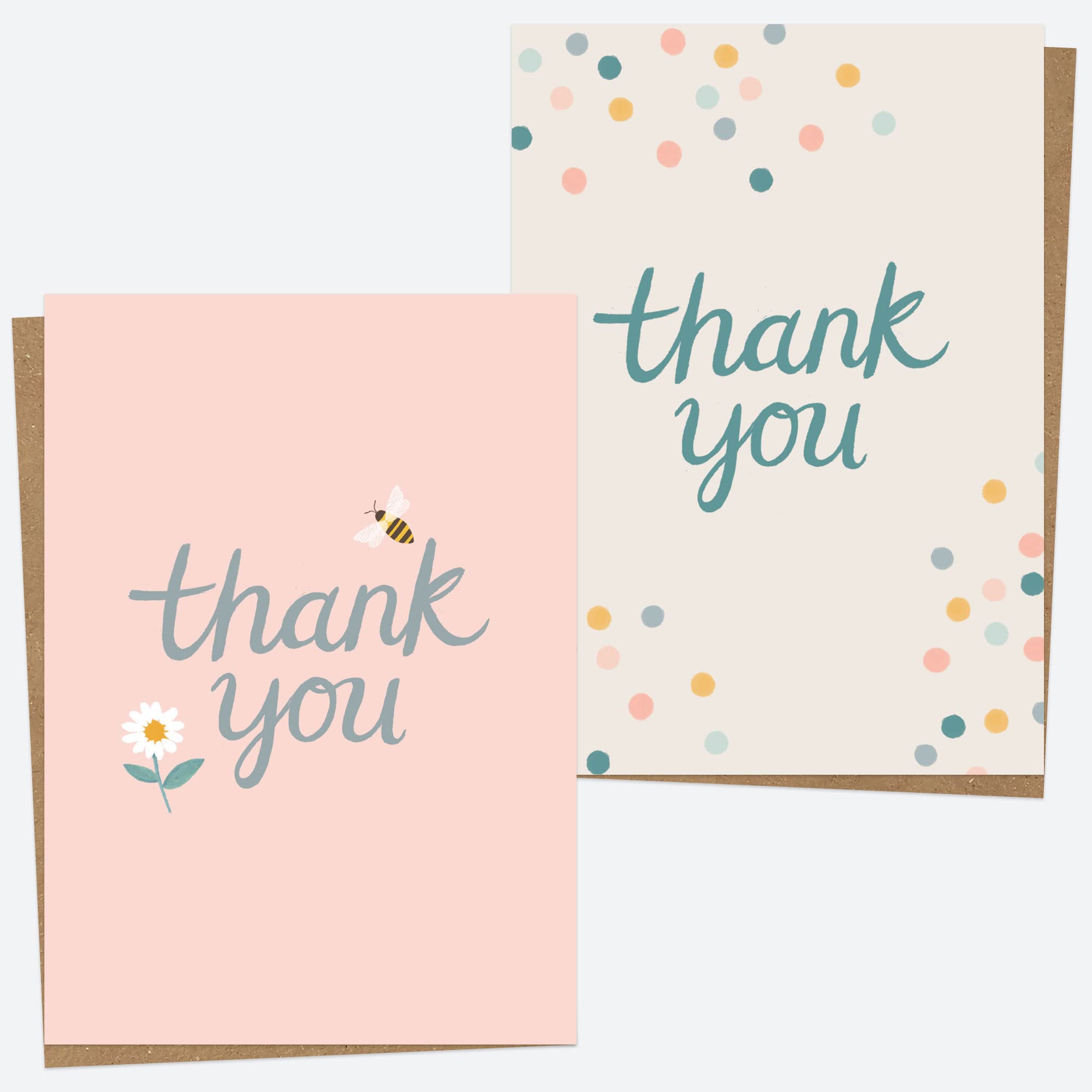 Dotty about Paper Thank You Cards Pack of 10 - Ditsy Daisies Multipack with Envelopes (27 0020)
