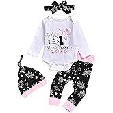 XFGLCK Newborn Infant Baby Girls New Year Outfits Letter Romper Bodysuit Firework Pants My 1st New Year’s 2026 Clothes