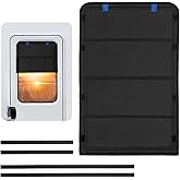 funomo RV Door Window Shade, New Model Foldable RV Blackout Window Cover, UV Rays Protection Camper Trailer Door Window Cover