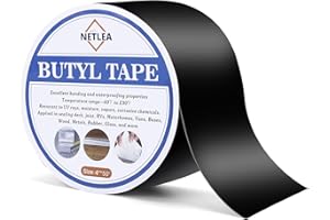 NetLea Deck Joist Tape 4"*50',Joist Tape Decking Weather-Resistant,Waterproof Seal,Butyl Joist Tape Self-Adhesive Flashing Tape for Decks,Beams,Roof